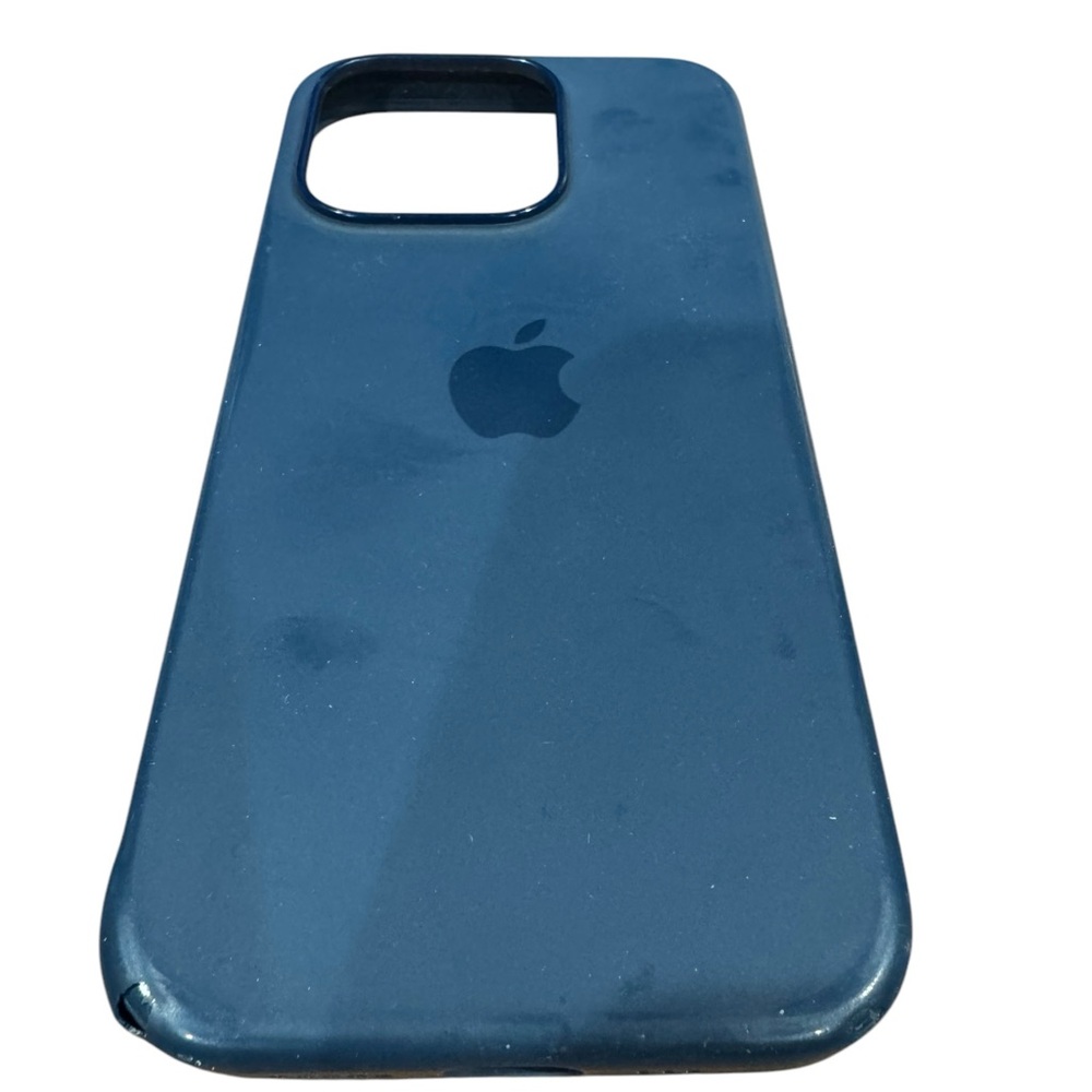 iPhone 15 Pro Silicone Case with MagSafe - Storm Blue. Used.